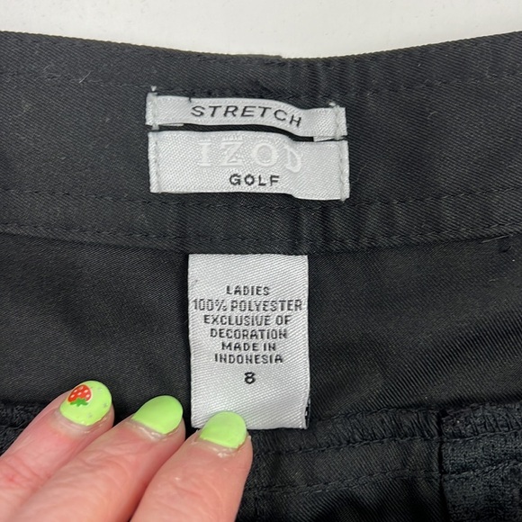 Izod black golf bermuda shorts with stretch - Picture 4 of 9